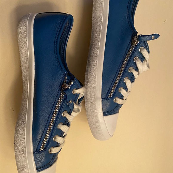 COACH EMPIRE ZIPPERED SNEAKERS ROYAL BLUE SIZE 8.5 EXCELLENT CONDITION - Picture 10 of 11